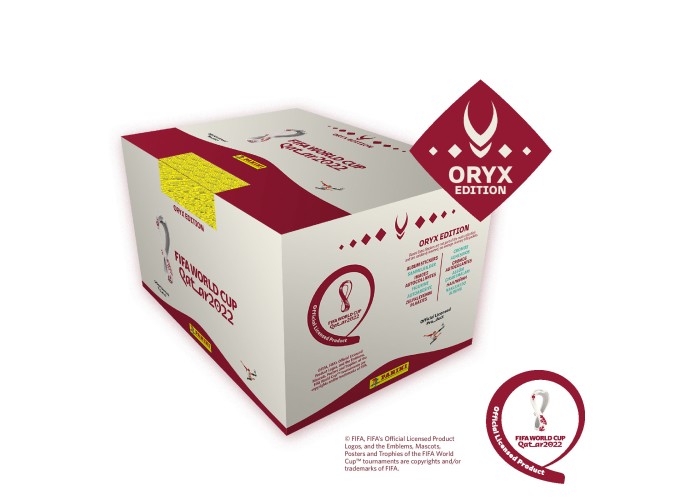 Panini Official FIFA World Cup 2022 Oryx Edition Sticker Collection 100 Packs Box -CH- Panini Official FIFA World Cup 2022 Oryx Edition Sticker Collection 100 Packs Box -CH-